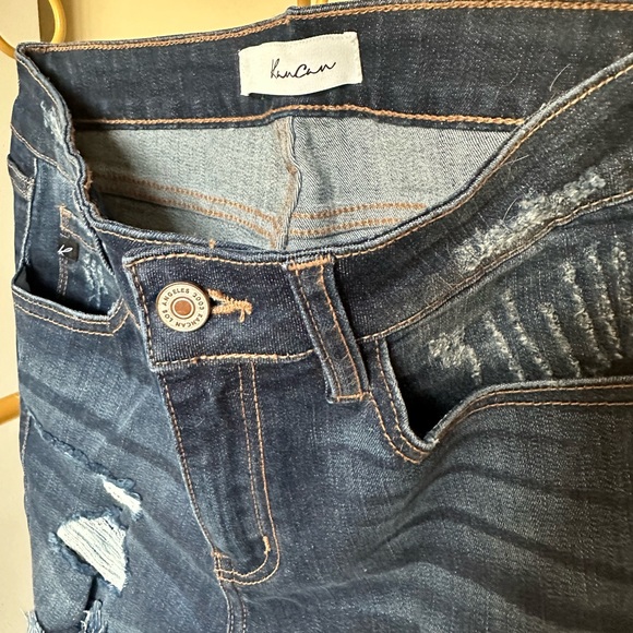KanCan size 5/26 stretchy cute jeans with leopard print accents. - Picture 2 of 6